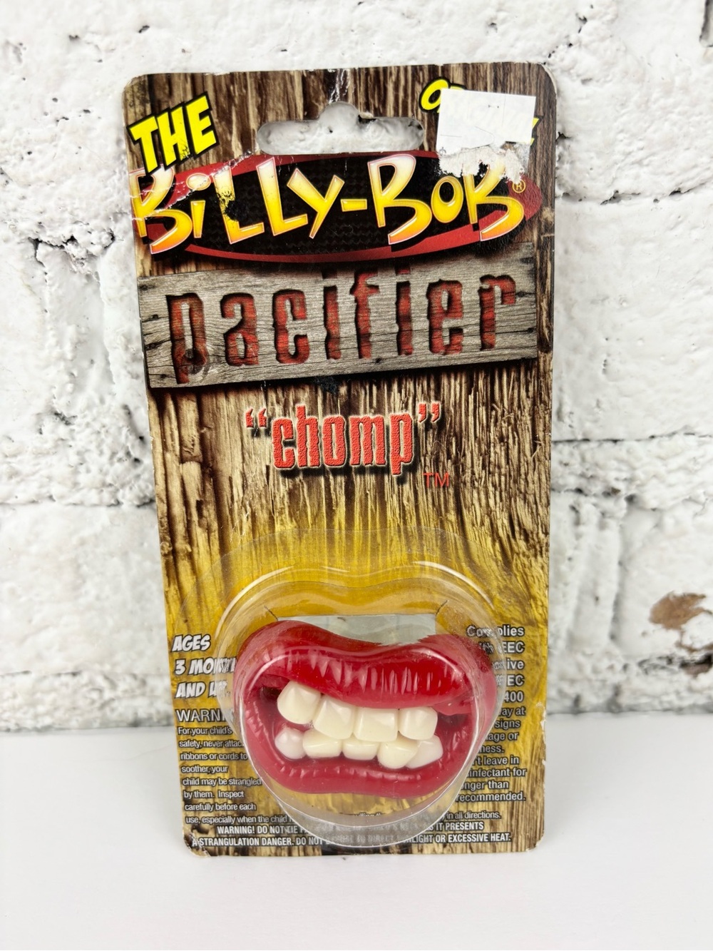 Billy Bob ‘Chomp' Red and White Novelty Pacifier